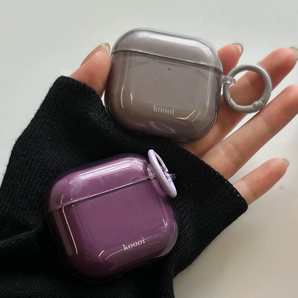 Retro-Farbe Soft Case für AirPods Pro 3 AirPods 4 3 2 1 STransparent Lila Orange Grün Kopfhörer Klare Abdeckung für AirPods Pro 2