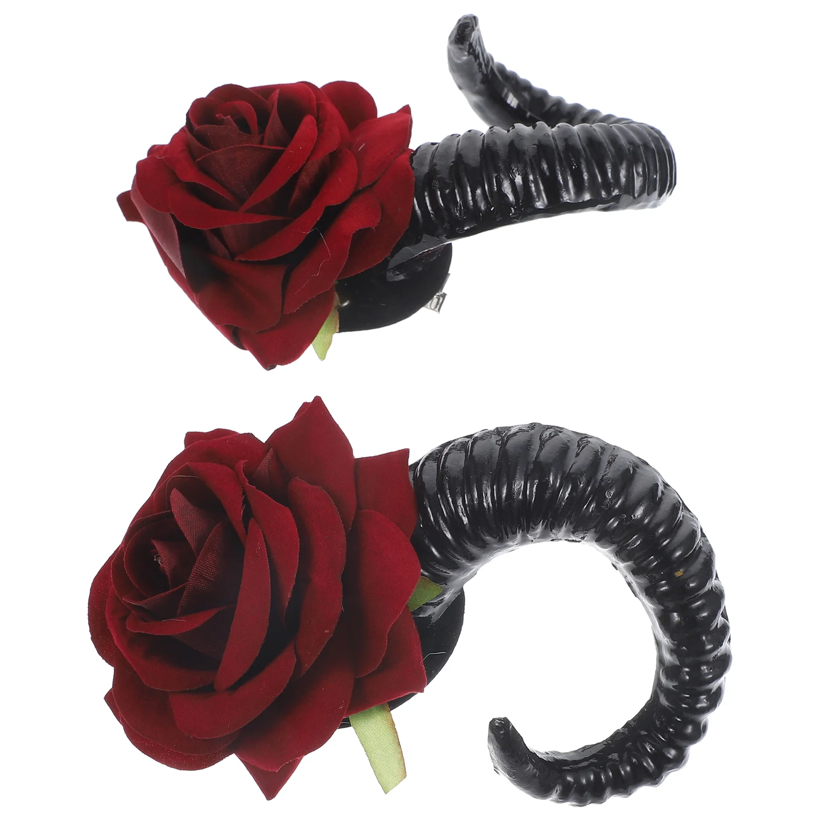 Themed Party Hair Clips Halloween Accessories Gothic Trumpet Charming Horn Cotton Linen for Women