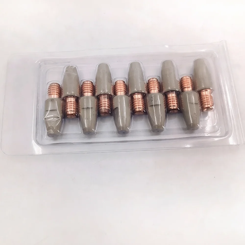 Contact Tip For MIG MAG Welding Torch M6 M8 Coated Nozzle Consumables 0.6 0.8 1.0 1.2mm Copper Conductive Wire Welding Spare