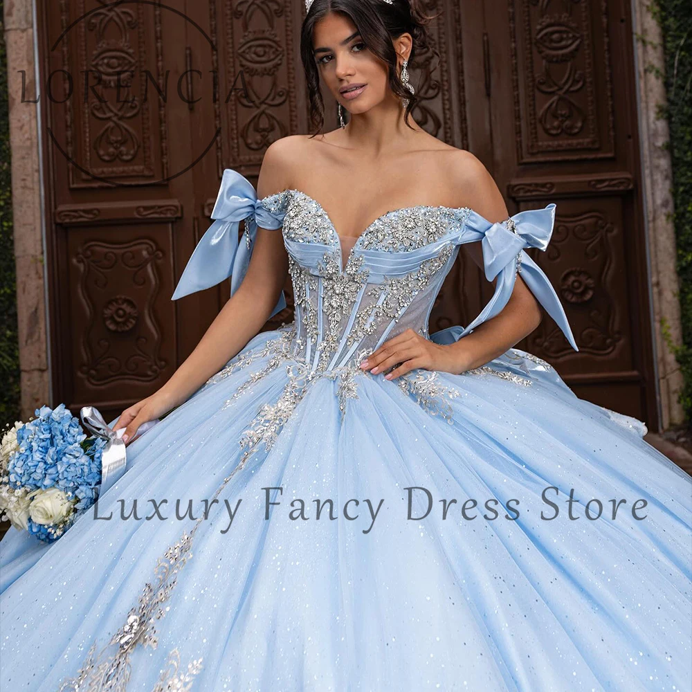 

Exquisite Applique Quinceanera Dresses for Girl Sweet Birthday Party Sequin Ball Gown Woman Dress Customized abiti da cerimonia