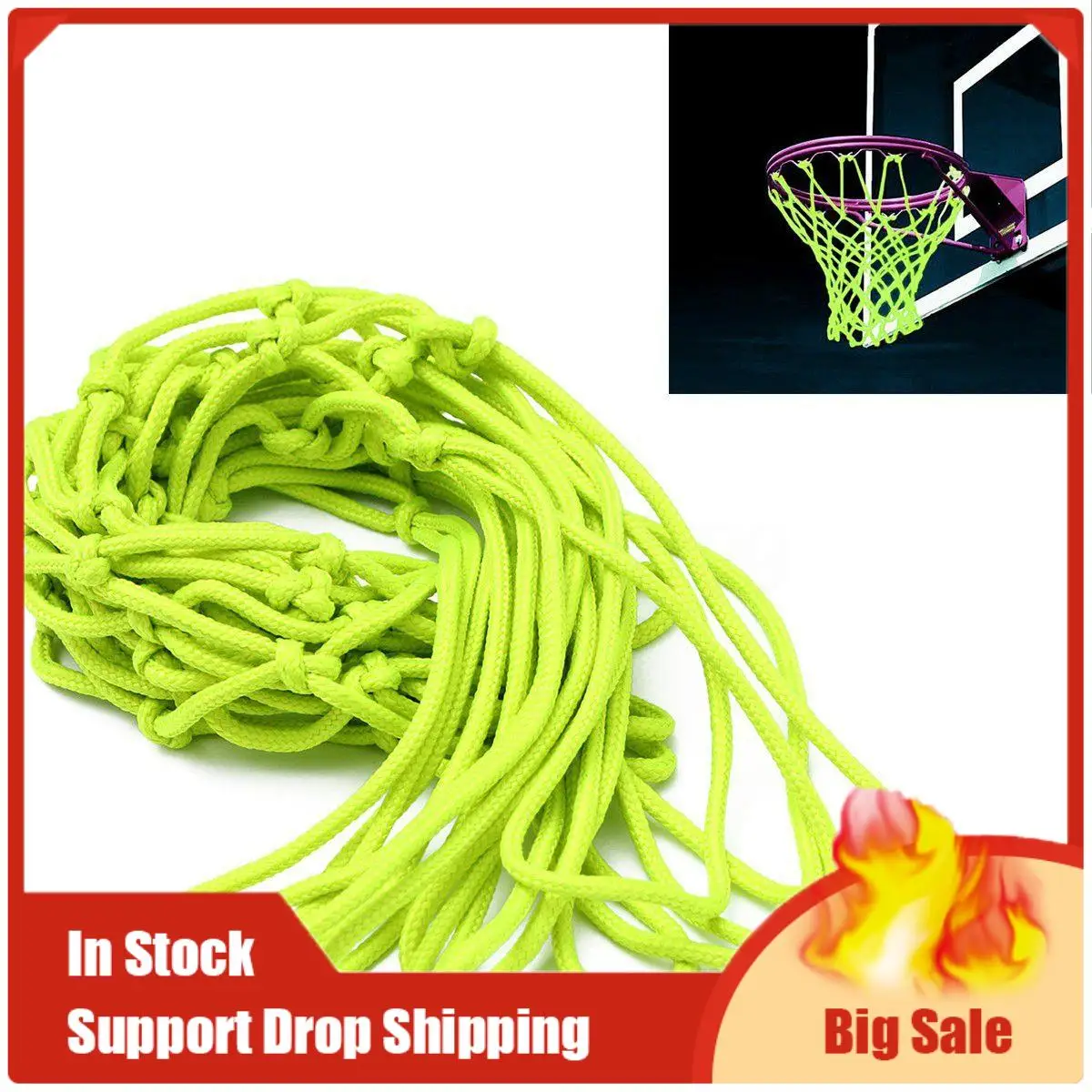 

A35F Новая светящаяся в темноте баскетбольная сетка с питанием от солнца стандартного размера для тренировок по стрельбе