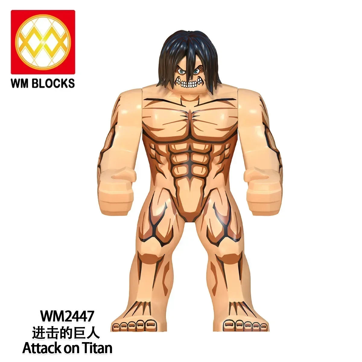 WM6203 هجوم على تيتان ليفي أكرمان إرين ميكاسا العملاق آني انمي ياباني الطوب شخصيات لعبة الحركة الصغيرة اللبنات الهدايا