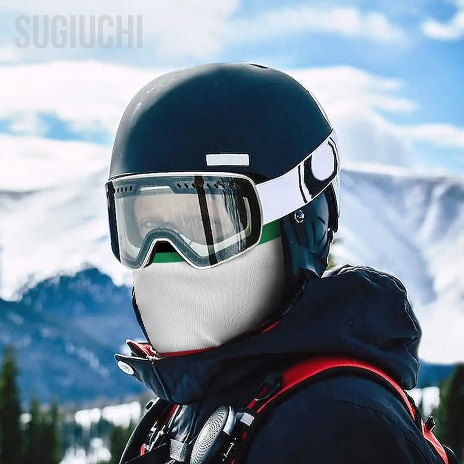 علم الكويت في الهواء الطلق بارد واقية من الشمس دراجة نارية قناع الوجه موتو السائق غطاء الرياح قناع سدادة يندبروف دراجة ركوب الدراجات القبعات #3