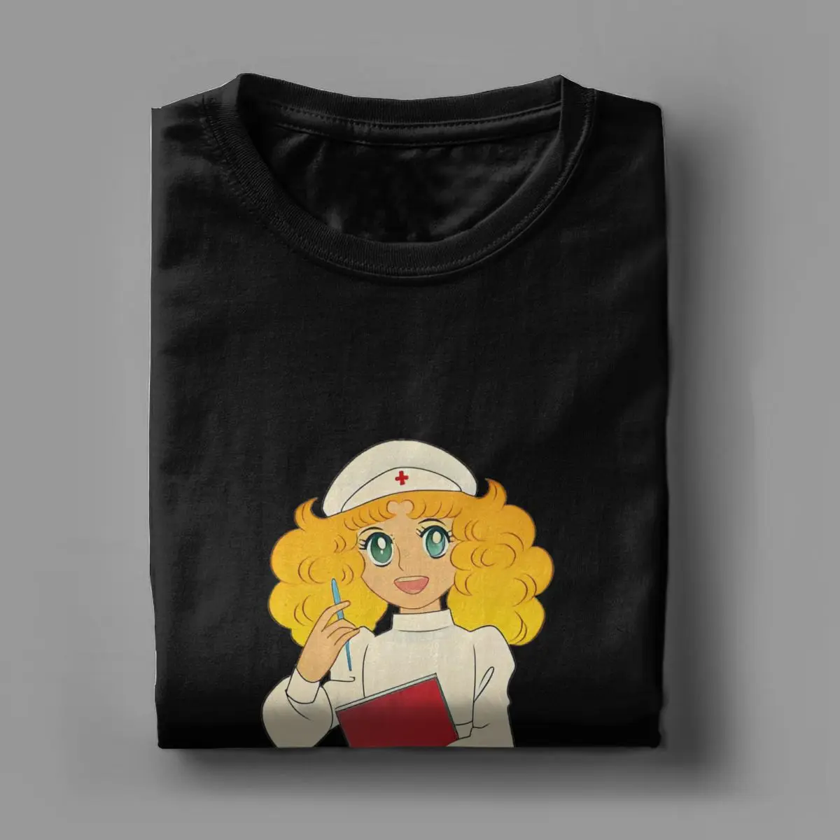 Kawaii Nurse Manga Cartoon Anime T Shirt Men Women Pure Cotton Vintage T-Shirt Candy Candy Tees Short Sleeve Tops Plus Size