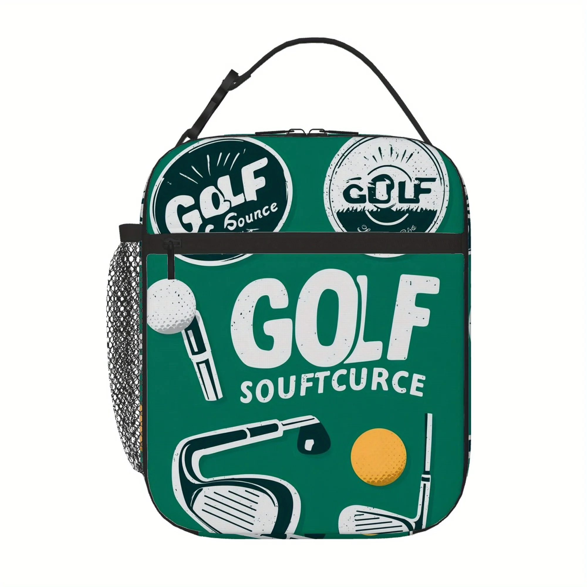 1pc Printed Golf Soup Curry Pattern Thermal Bag Insulation Bag Insulated Bag, No Food Contact, Suitable for Home, Restaurant, Of
