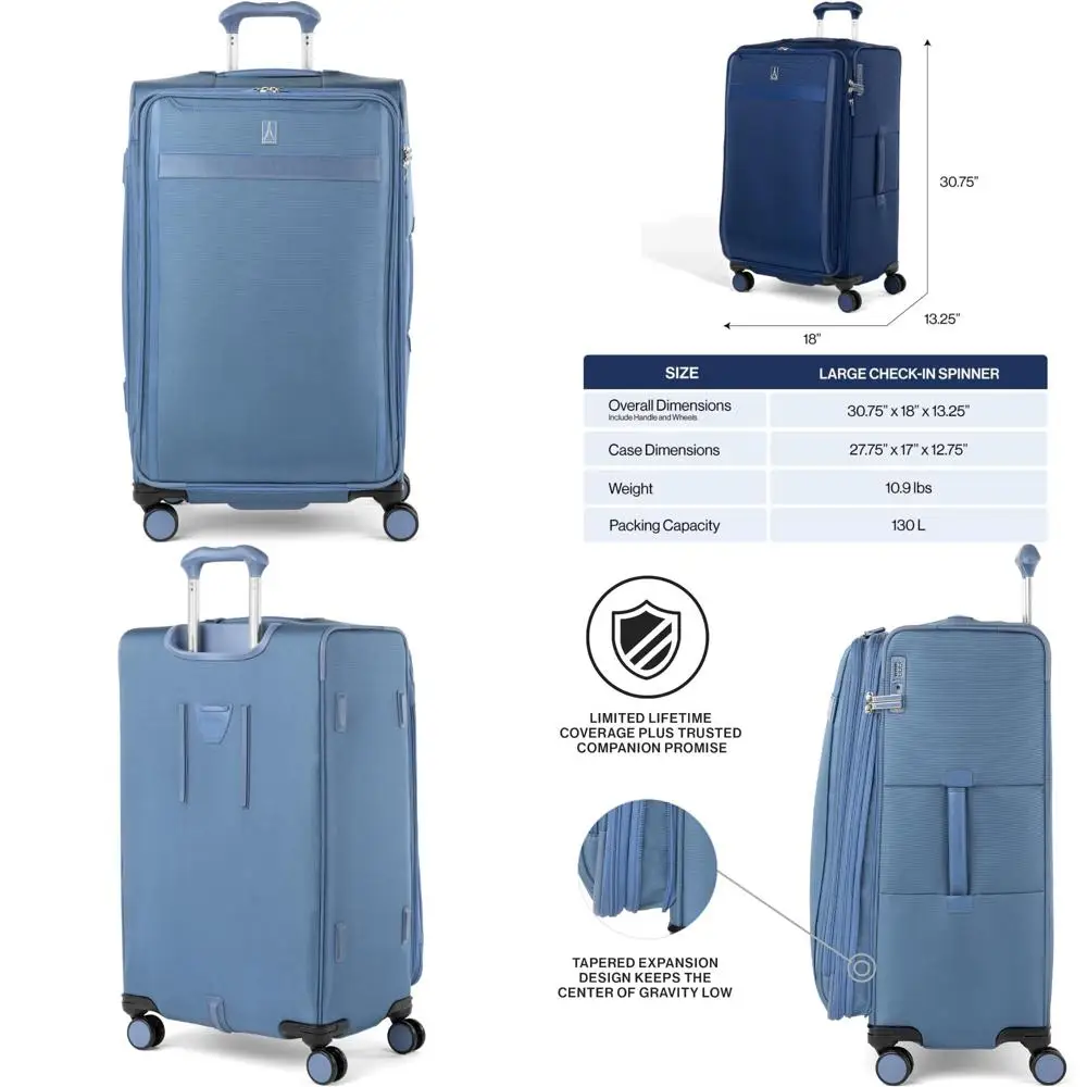 

Lightweight Expandable Spinner Suitcase 8 TSA Lock Luggage for Men Women Checked Large Travel Bag