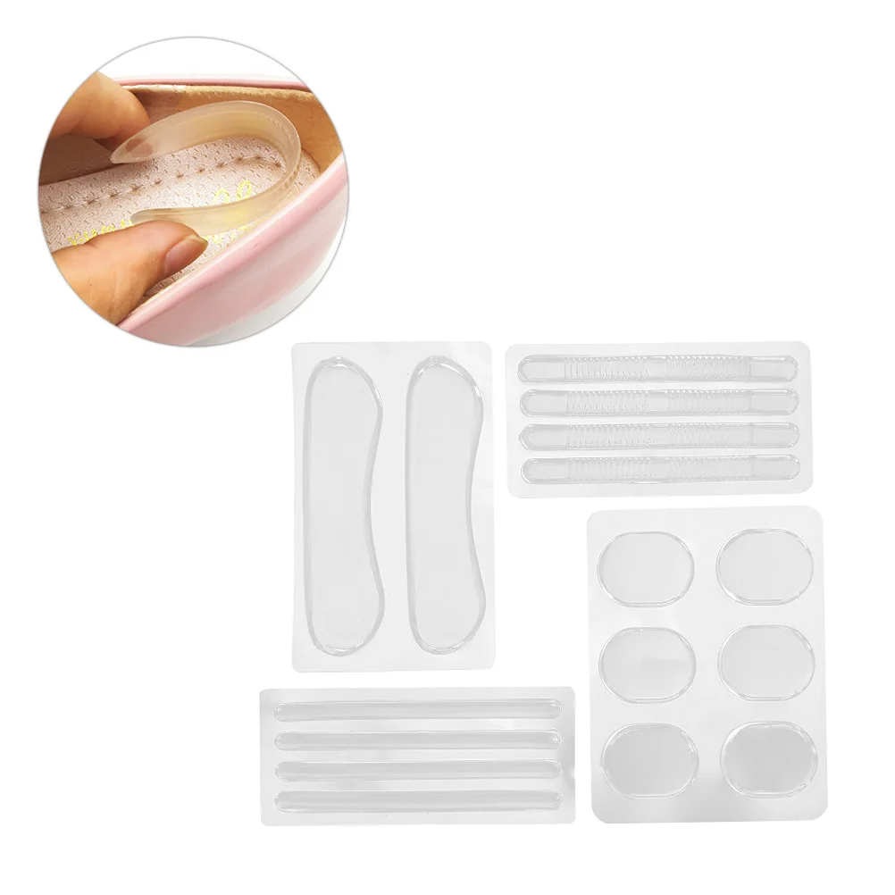 4PCS Anti-verschleiß Fuß Aufkleber Gel Ferse Kissen Wiederverwendbare Waschbar Silikon Einlegesohlen Plantarfasziitis Spur Pads Fuß Pflege werkzeuge