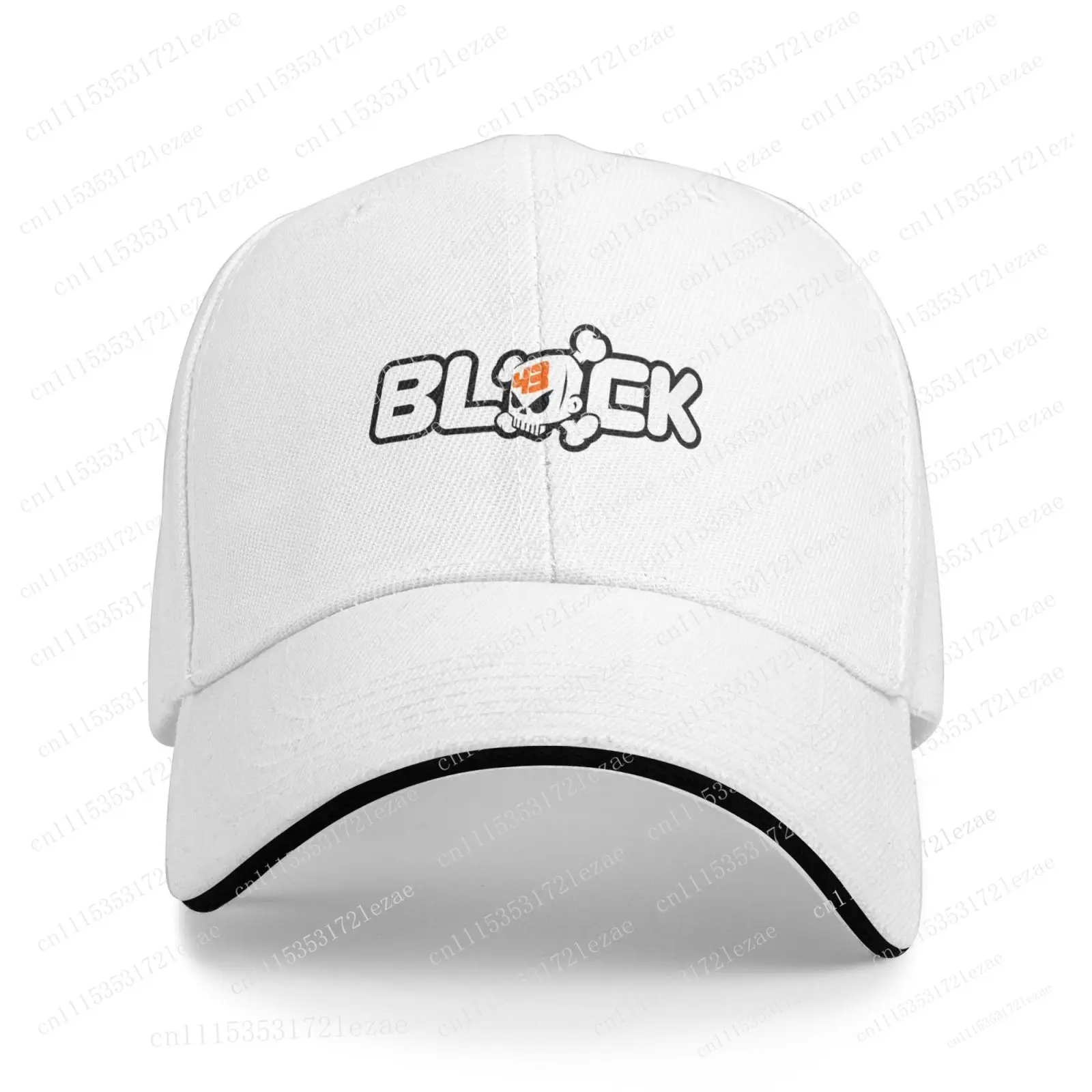 Ken Block 43 Skull, Instagram Style, Letter Print, Unisex, Adjustable Sandwich Baseball Cap