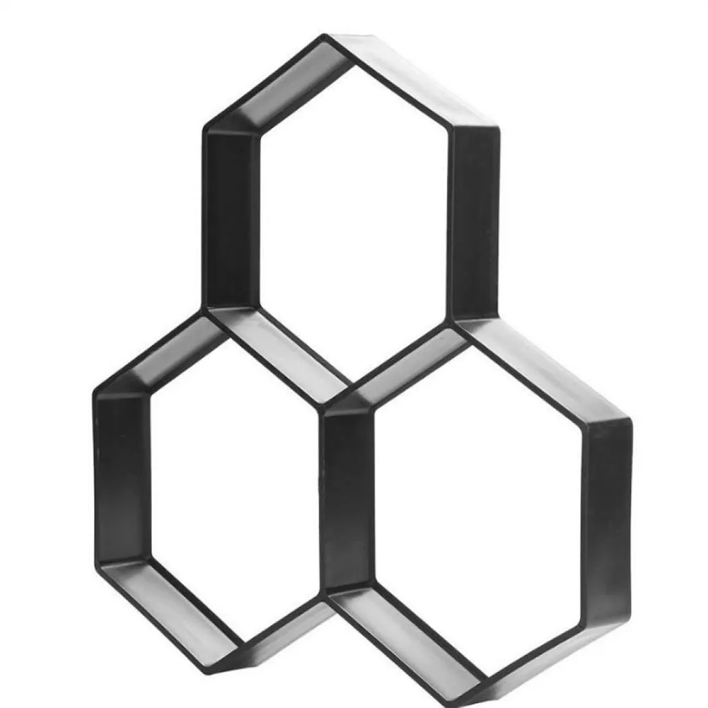 2Pcs Reusable Hexagon Floor Mould for Cement Paving Garden Path Patio Driveway DIY Stone Effect Decorative Pattern Mold