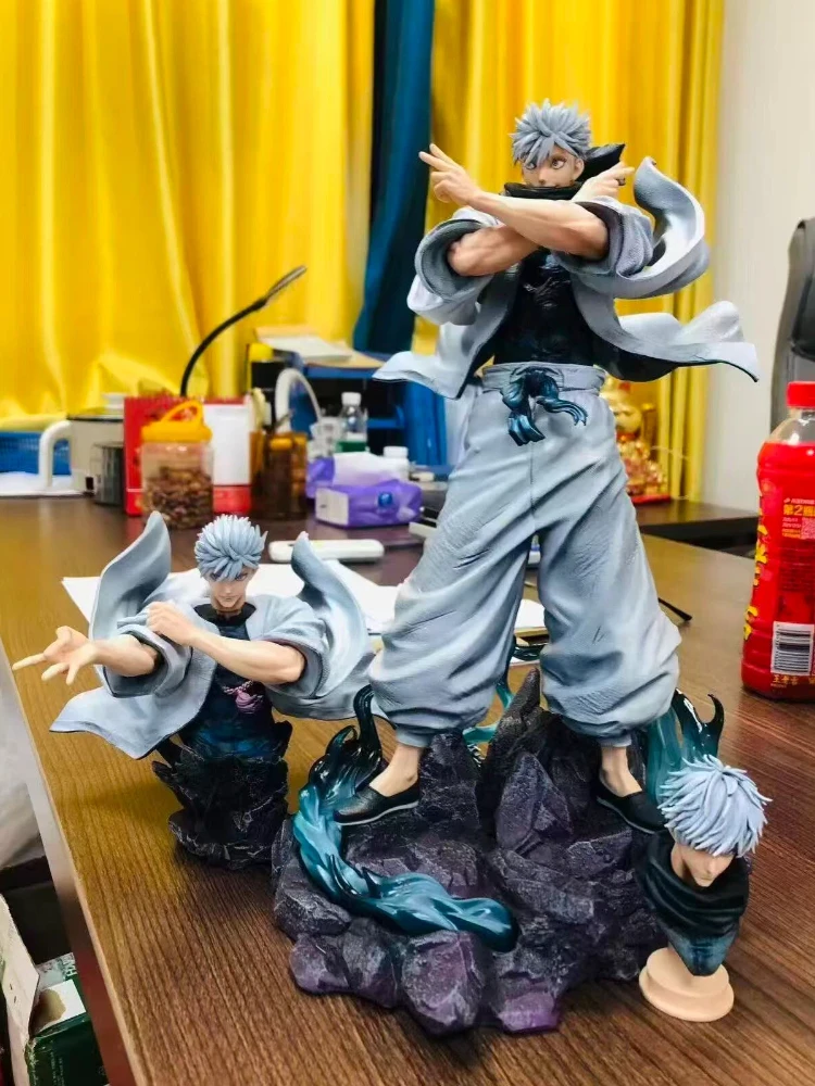 Jujutsu Kaisen Gojo Satoru Anime-Figur mit Mehreren Posen Desktop-Ornament Computer-Gehäuse-Deko Anime-Peripherie-Sammlerstück