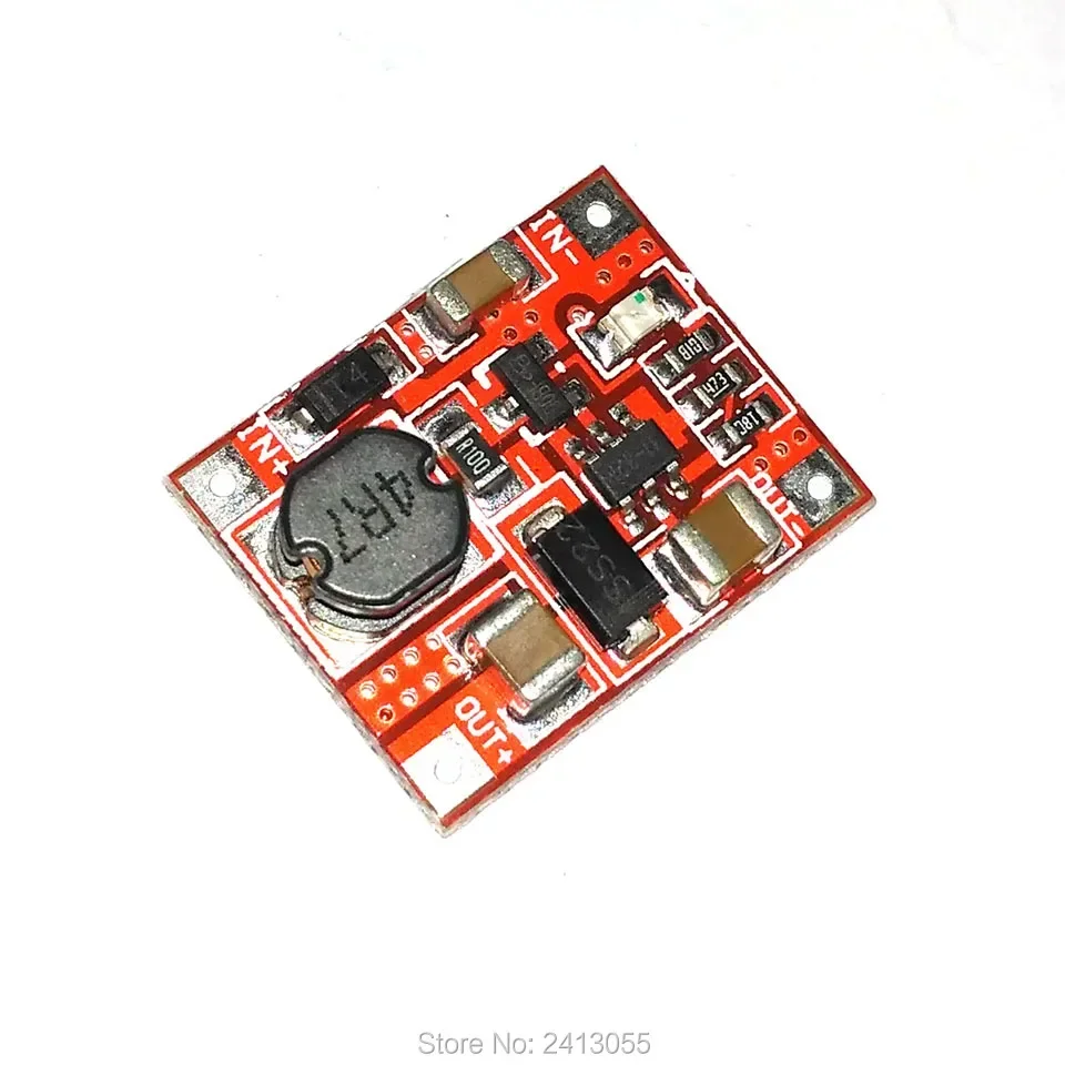 Модуль повышающего источника питания постоянного тока, повышающий преобразователь, повышающая печатная плата от 3 В до 5 В, 1 А, высочайшая эффективность, 96% ультра маленький