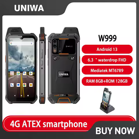 UNIWA W999 ATEX Explosion Rugged Smartphone Waterp...