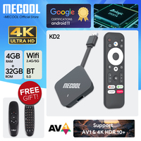 Mecool 2021 Global Version KD2 Amlogic S905Y4 TV Stick Android 11 4GB 32GB Dual WIFI Google Certified TV Box BT 5.0