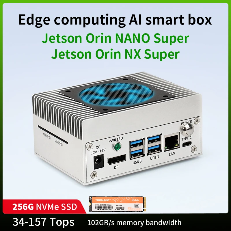 Jetson Orin Nano NX AI Edge صندوق الحوسبة ORIN NANO NX Core Board Smart Box