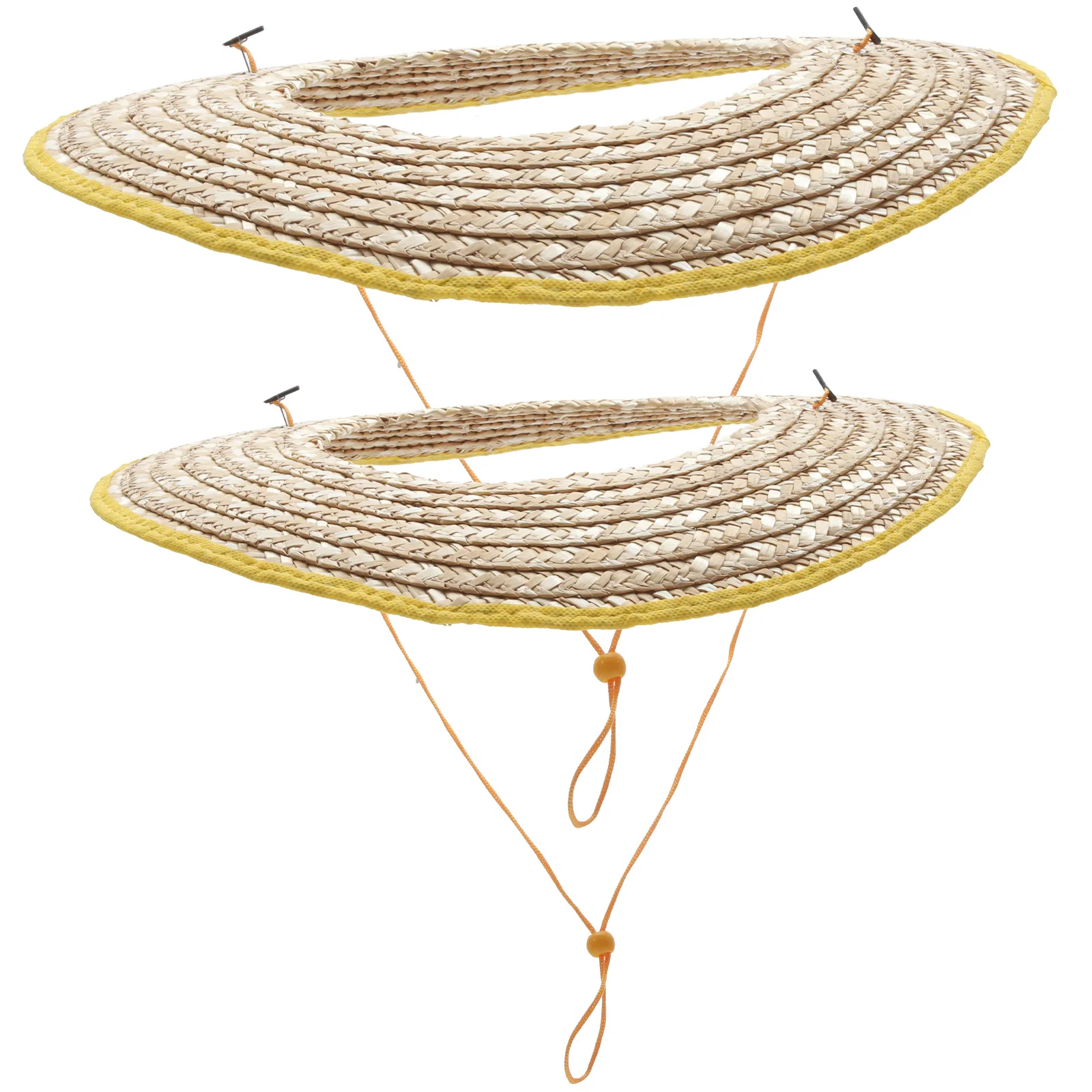 

2pcs Sun Visor Straw Hard Hat Shade Full Brim 50cm 45cm Safety Accessories Lightweight Durable Gardening Cycling for Men