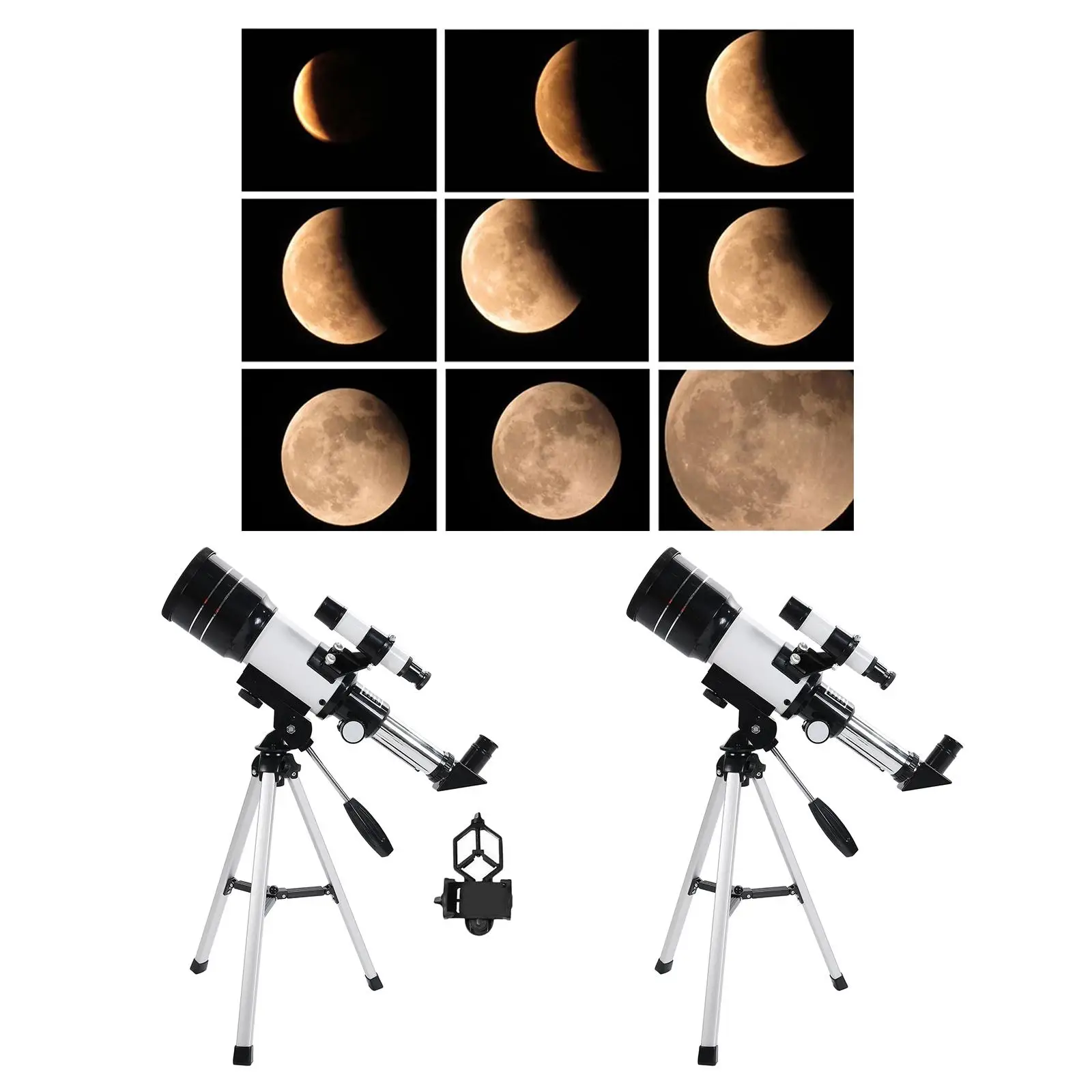 Manual Lunar Telescope High Magnification Refractor Telescope Astronomy Finder Scope for Kids Stargazing and Moon Viewing