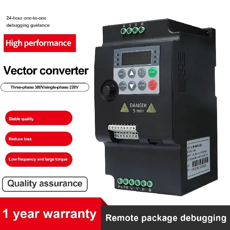 

220V 380V 0.75/1.5/2.2/4/5.5KW for Variable Frequency Drive 3 Phase Speed Controller Inverter Motor VFD Inverter