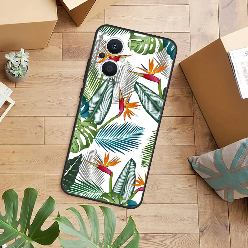 Funda de teléfono Retro con planta de hoja de plátano para OPPO Reno 14 13 12 11 F 10 Pro 8T 8 Lite OPPO Find X9 X8 X6 X5 Pro