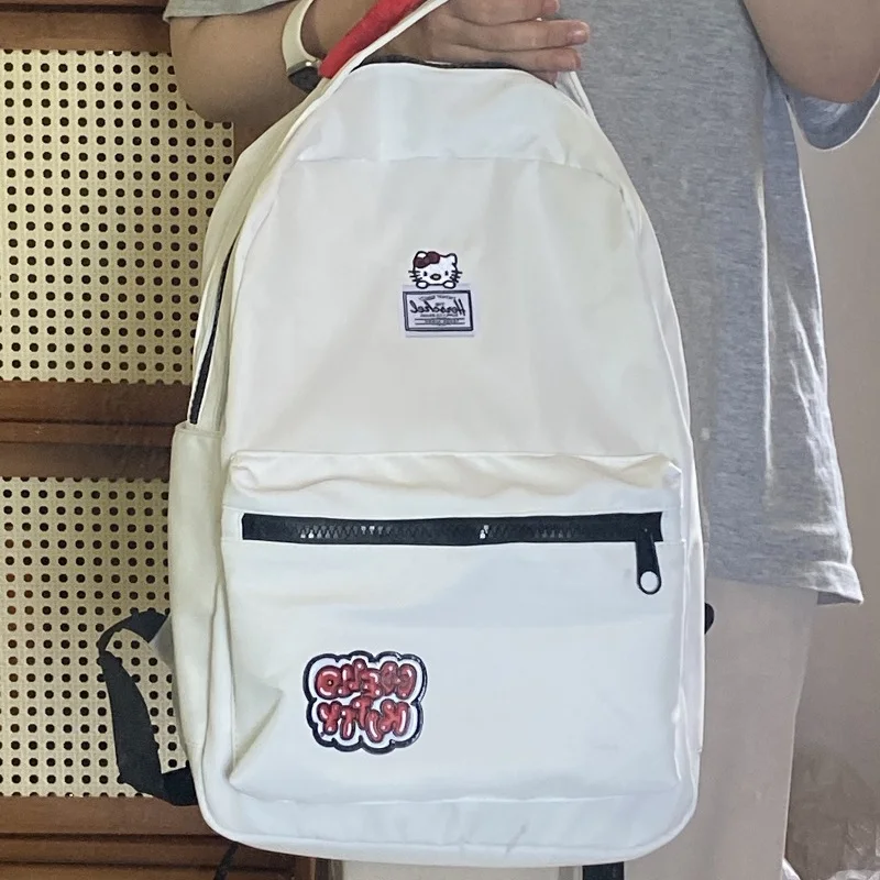 Mochila leve de grande capacidade para meninos e meninas, mochila escolar Hello Kitty, estudante e crianças, novo, 2023