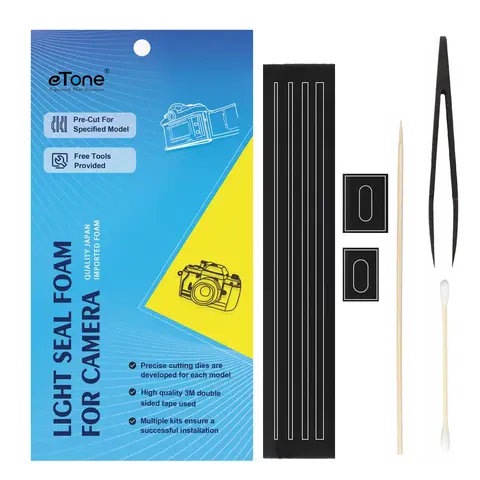 eTone Pre-cut Light Seal Foam Gasket (1.5/2/3/4mm) for Vintage Film Cameras - 2mm Film Control Window Replacement Sponge Kit