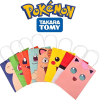 8pcs/Pokemon Candy Bag Anime Pikachu Peripheral Candy Box Theme Gift Bag Kids Birthday Party Candy Snack Party Decor Supplie