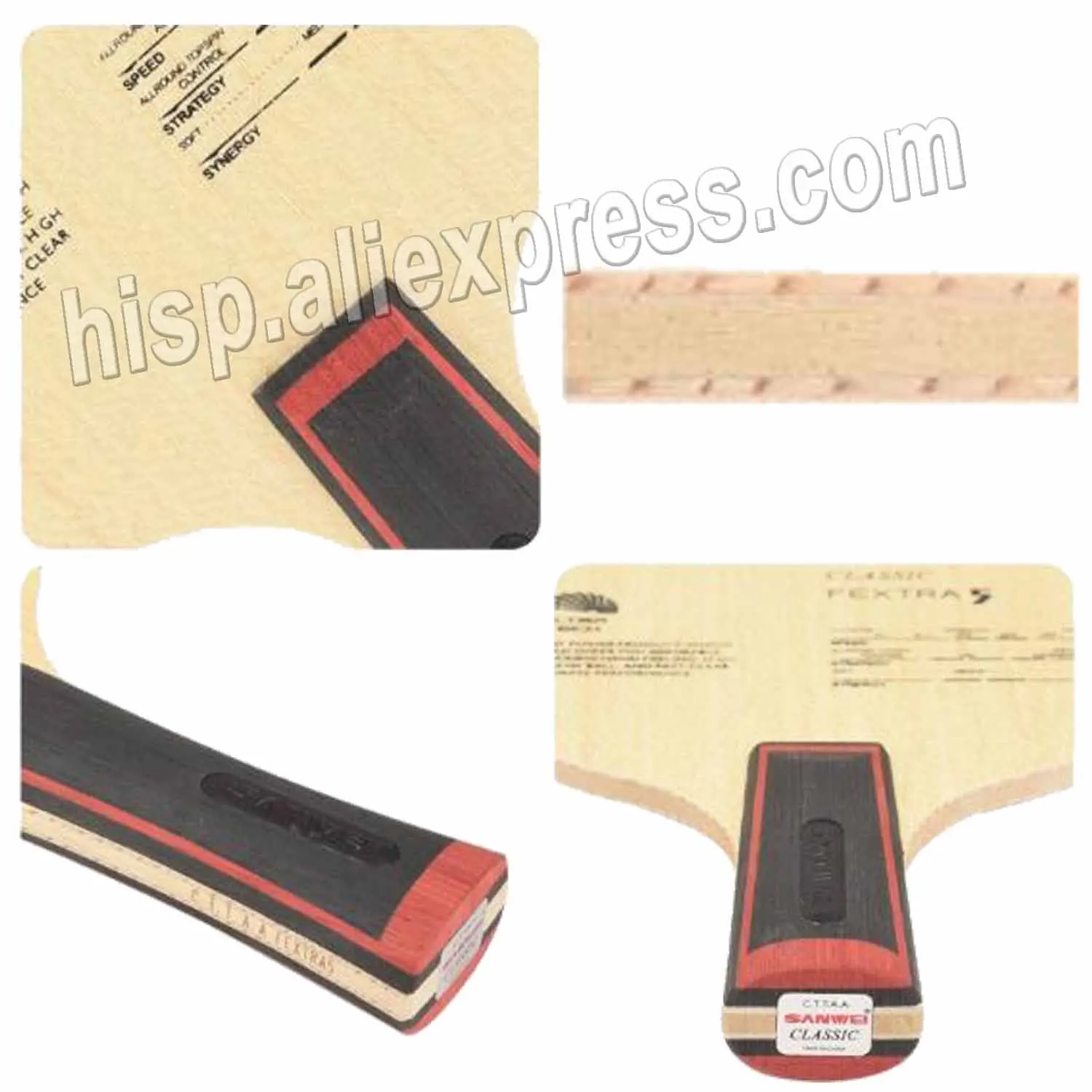 SANWEI FEXTRA 5 Bet tenis meja, Bet raket Ping Pong SANWEI teknologi Ultra lengkap bahan kayu 5 lapis