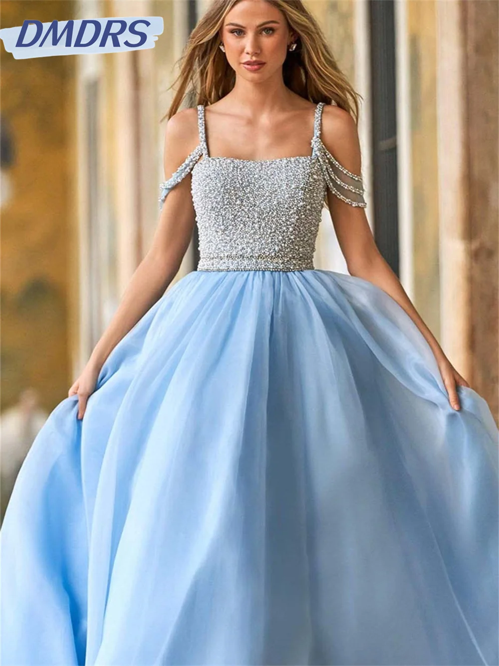 Elegante abito con spalline sottili abiti da sera in raso di lusso personalizzati semplici abiti da ballo a-line abiti da festa Vestidos De Novia