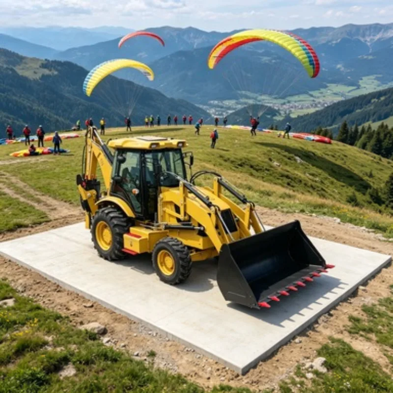 Wheel Drive Backhoe Loader Mini Loader 4x4 Diesel Front End Earth Moving Equipment CE