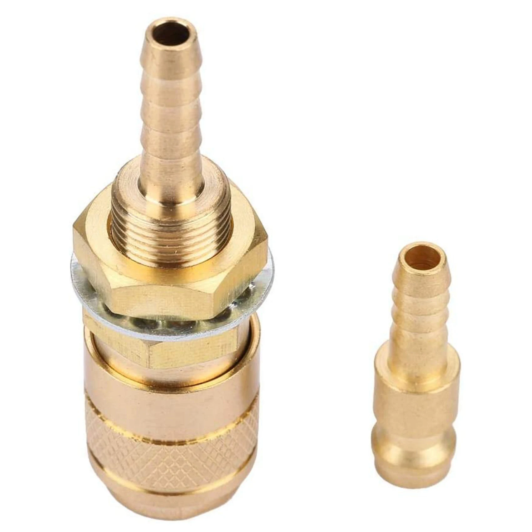 

AT48-M6 Quick Connector Set, Quick Cooler, For Water-Cooled Gas Connection, For Welding Torch MIG TIG Welding Torch (Gold)
