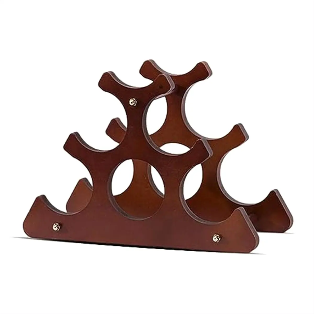 A45I Wood Wine Rack Freestanding Wine Rack, 6 Bottles Countertop Stand Wine Storage Holde Organizer for Countertop, Table Top