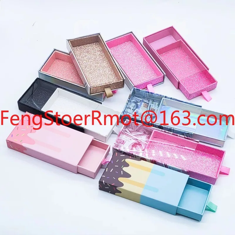 New rectangular eyelash ice cream box cream drawing PVC drawing  ice cream eyelash box