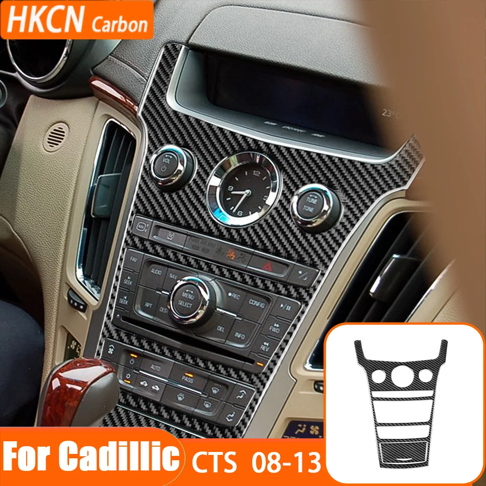 

For Cadillac CTS 2008—2013 Carbon Fiber Center Console Control Panel Car Accessories Interior Cover Trim Sticker Modification