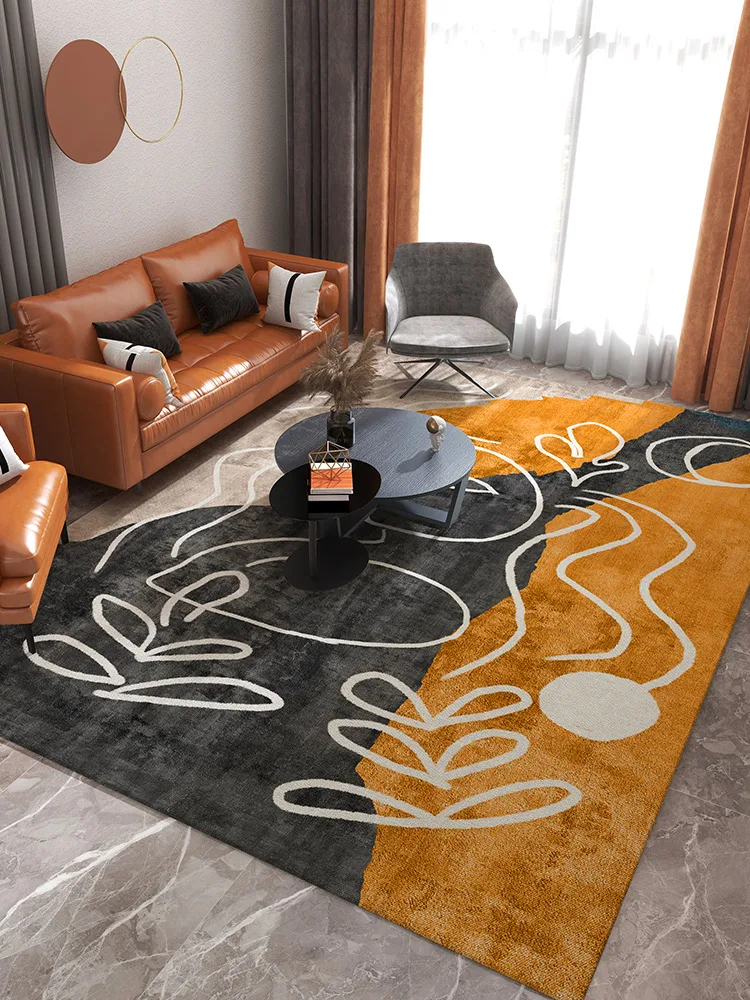 Abstract Ins Style Home Carpet Picasso Line Light Luxury Senior Wear-resistant Dirty Thick Plastic Non-slip Environmental Safety