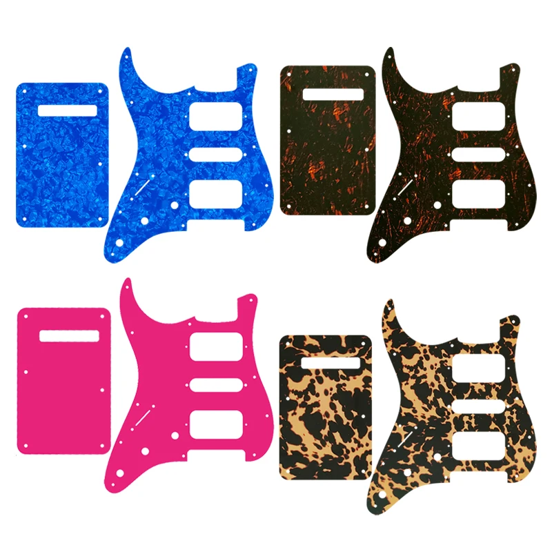 Fei Man Custom Quality Guitar Pickguard - For US Left Handed 11 Screw Holes Start Humbucker HSH Scratch Plate & Back Plate