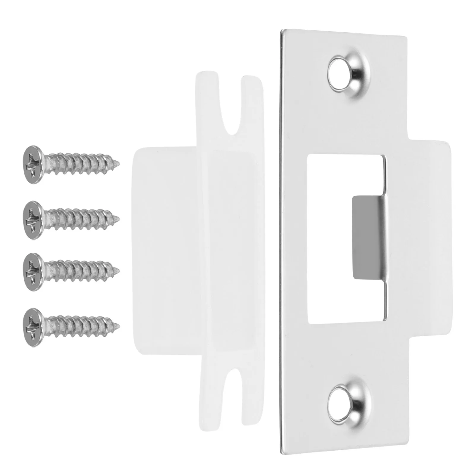 

1Set Door Strike Plate Metal Lock Tongue Buckle Plate for Wooden Doors Durable Reinforcement Kit Door Striker Plates