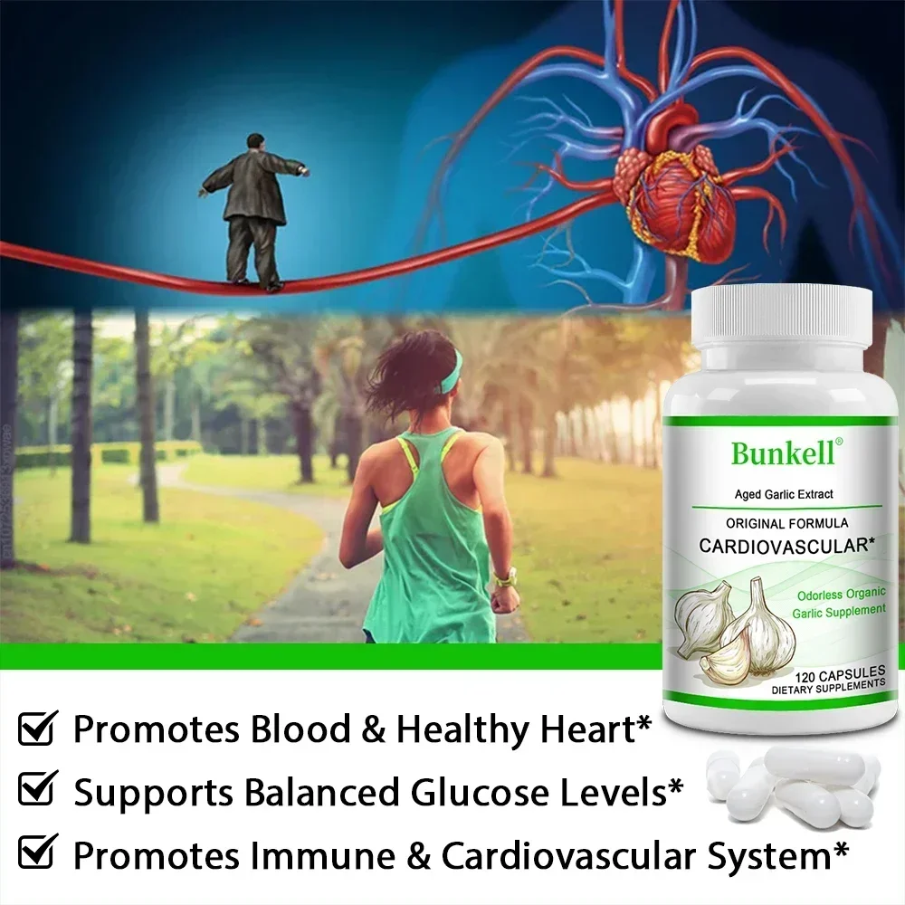 Garlic Oil Extract Capsules - For Heart, Immune and Cardiovascular Improves Glutathione Levels Cellular Detoxification