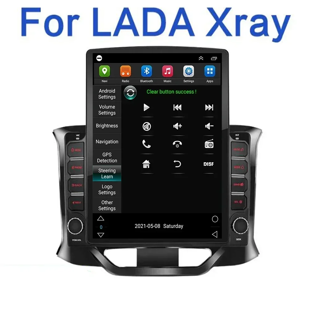 Автомобильный радиоприемник Tesla Style 2Din Android13 для LADA X Ray Xray tesla still 2015-2035 Мультимедийный видеоплеер GPS Стерео Carplay