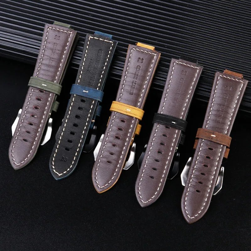 Retrofit Frosted Leather Watch Band Accessories For G-SHOCK Casio small steel gun GM110 GM2100 DW5600 GW-B5600 GW-M5610 Series