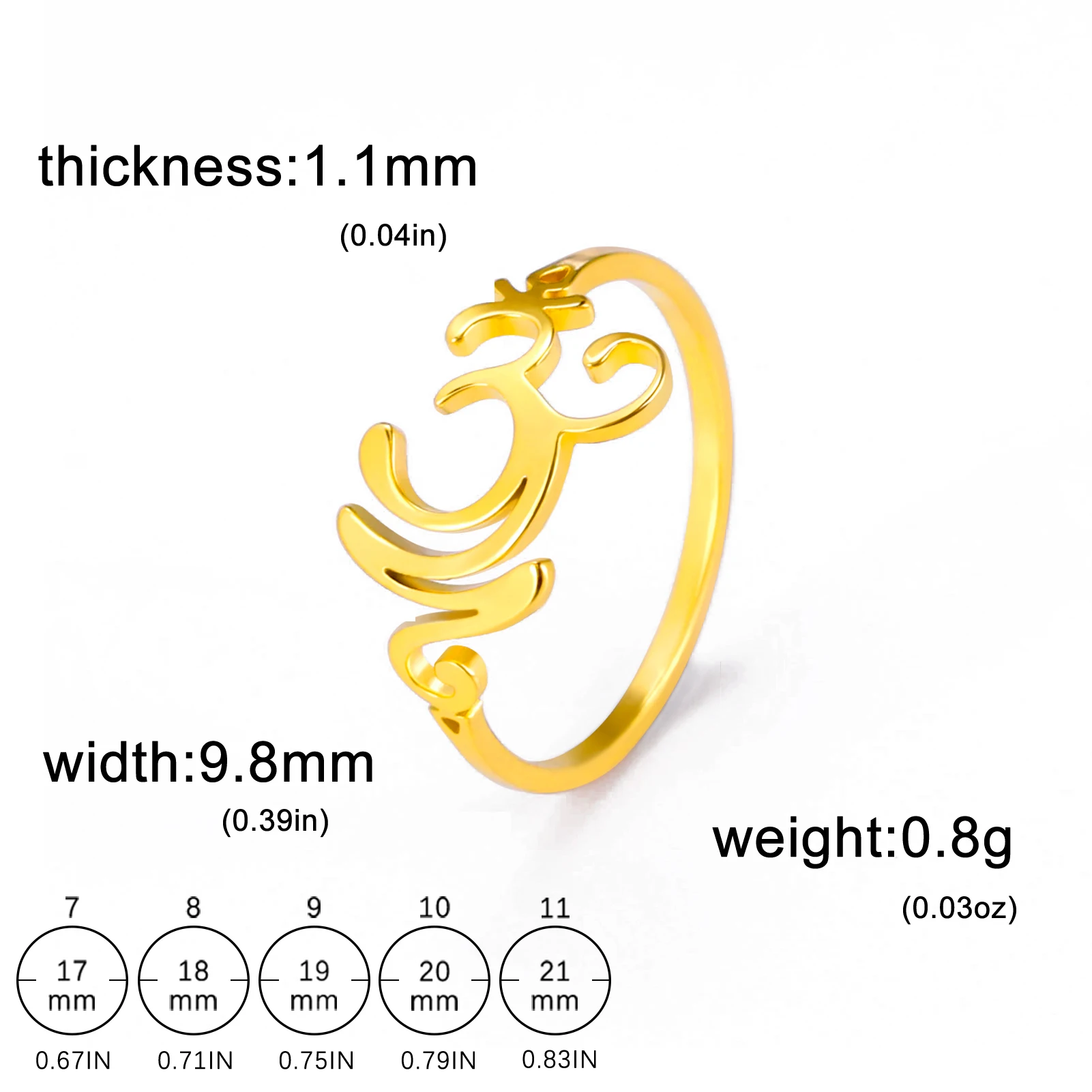 Stainless Steel Ring Mysterious Vintage Yoga Om Aum Buddha Hindu Ring Finger Accessories for Women Men Jewelry Amulet Party Gift