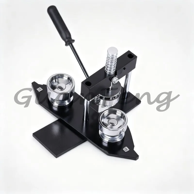 75+58MM Button Badge Maker Machine Pin Press with 100 Sets Circular Badge Supplies