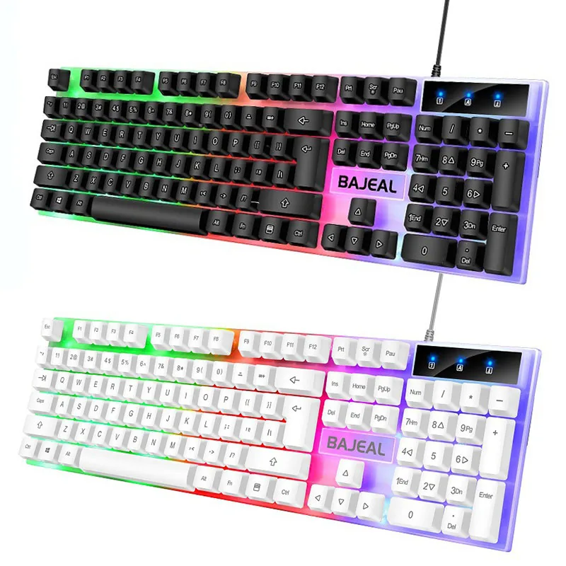 

BAJEAL k35 Game mechanical Keyboard wired RGB Backlit USB Interface teclado for Laptop Console Games Hot sales