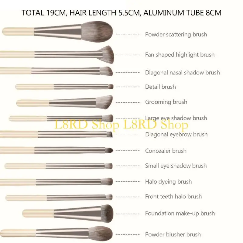 L8rd Elegant 13pcs Make -up -Bürsten setzen eine effektive Anwendung Kosmetische Pinsel für Frauen