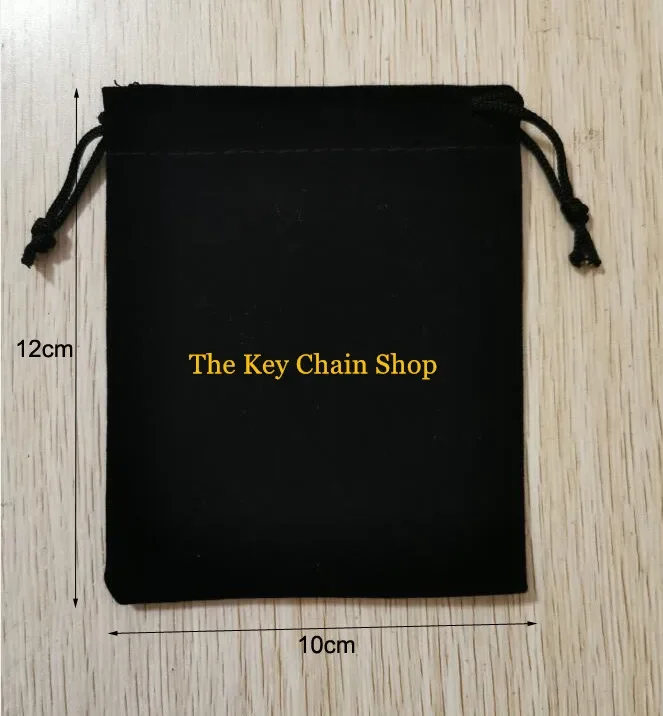 

100pcs 10x12cm Black Velvet Bags Drawstring Gift Pouches Screen Printed With Golden Letters Logo Customized Logo