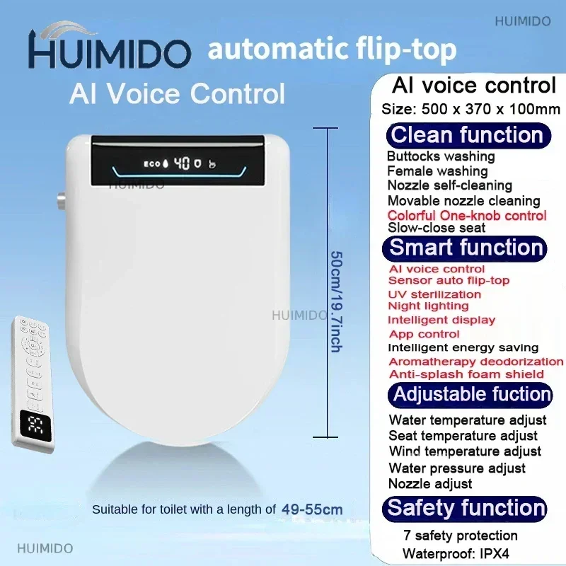 AI Voice Auto Lid for Sanitary Cuvette Japonaise WC Tapa Inodoro Inteligente Electric Bidet Cleaner Japones Smart Toilet Seat