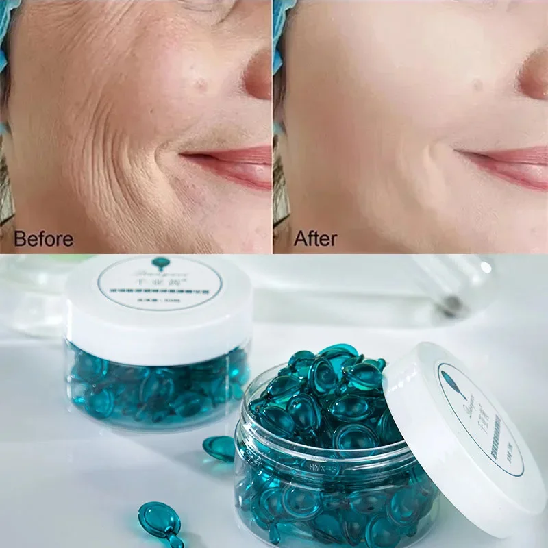 

Blue Copper Peptide Capsule Face Serum Wrinkle Removal Essence Tightens Night Moisturizing Radiant Rejuvenation Skin Care New