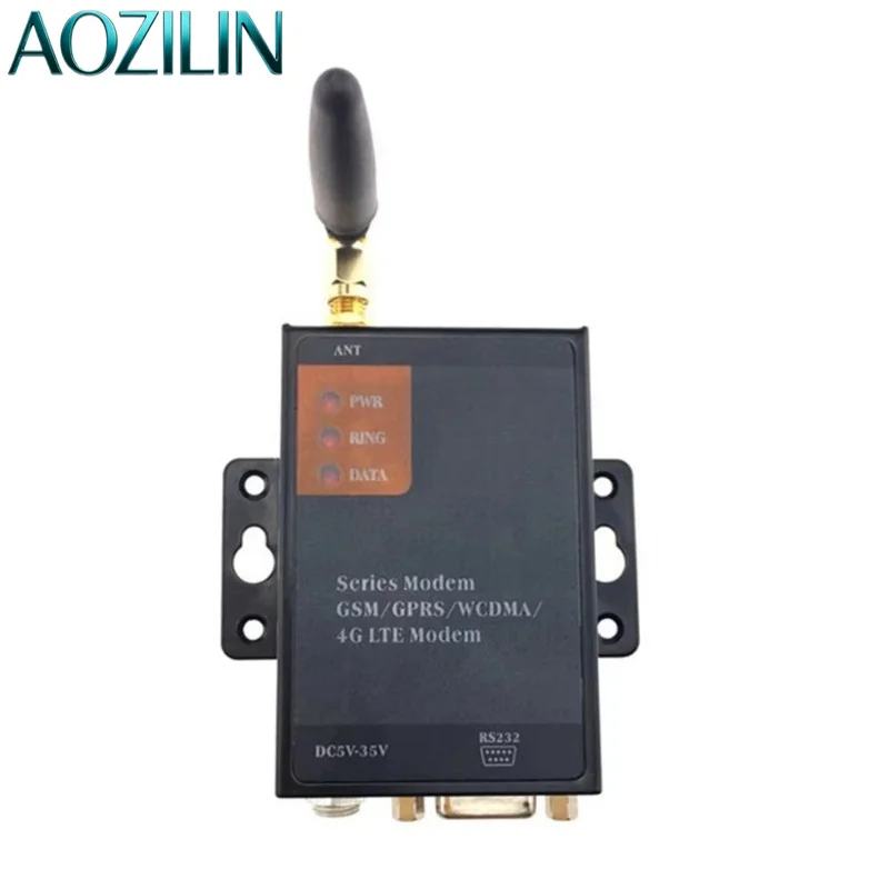 Modem Celular Industrial 4G LTE AOZILIN com Porta RS232, Comando AT, Comunicação TCP IP para Transferência de Dados de Sensores Inteligentes Embutidos