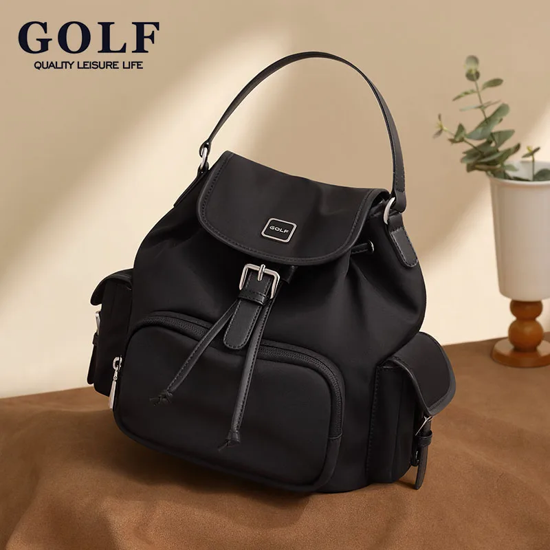 

GOLF QUALITY Large Capacity Women's Backpack Fashionable Waterproof Oxford Nylon Nomad Travel Bag with Dual Shoulder Straps