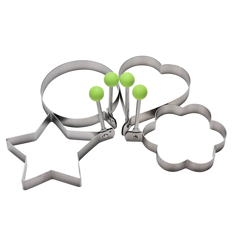 Stainless Steel Egg Shaper Egg Mold Pancake Molds Ring Heart Flower Kitchen Gadget Cooking Tools