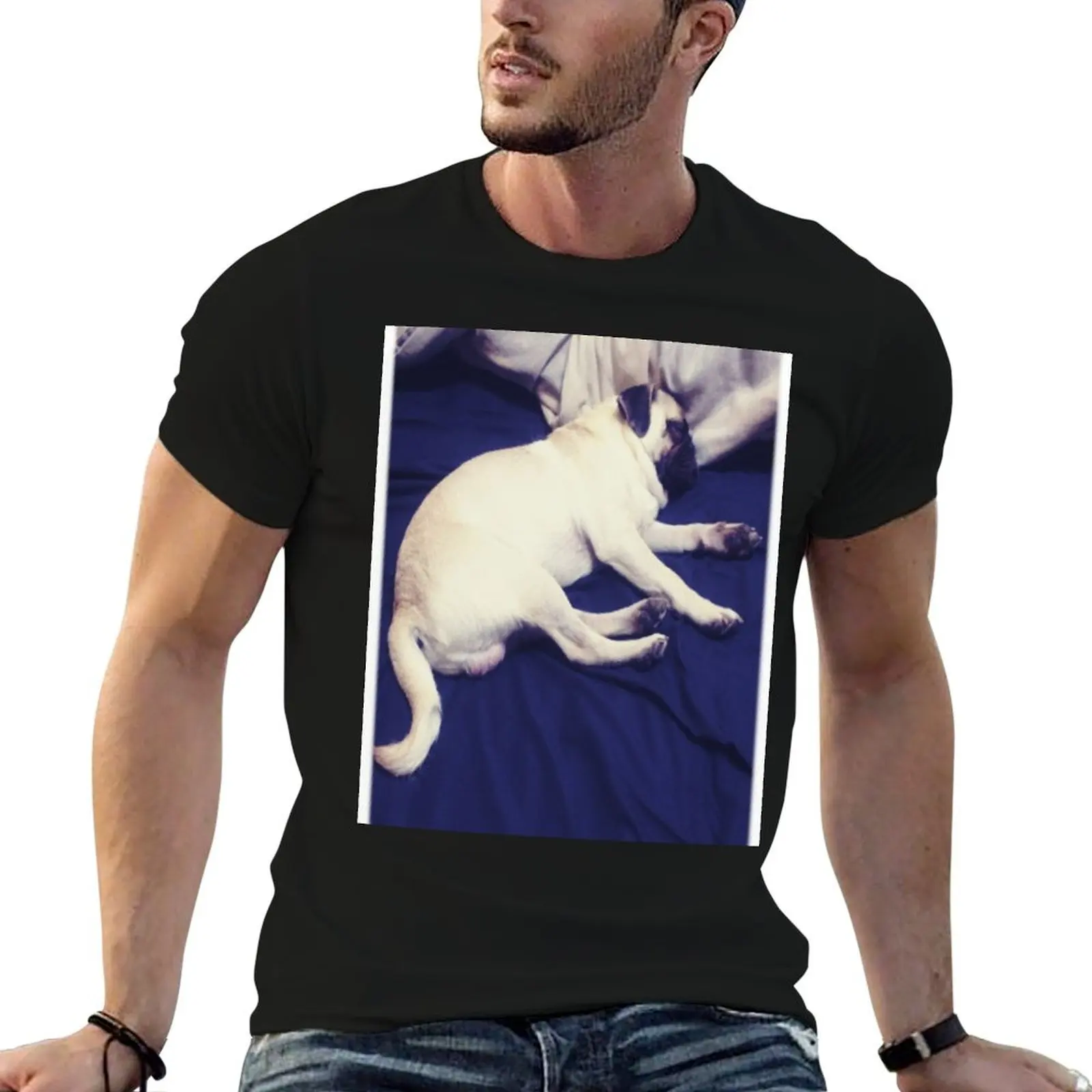 Cecil sleeping T-Shirt Athletic Fit Sports Short Sleeve Top