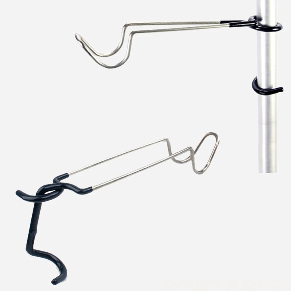 

304 Stainless Camping Light Hook Hanger Lantern Clip Type Light Hanging Hook Lamp Clip Non Slip Coating Outdoor